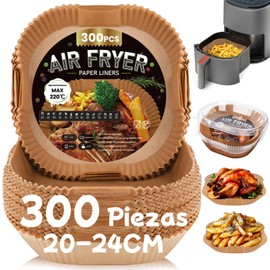 300 Pieces Square Air Fryer Paper 5-7L 20-24cm Disposable Paper Non Stick Perfect for COSORI Cecotec 5.5 6L