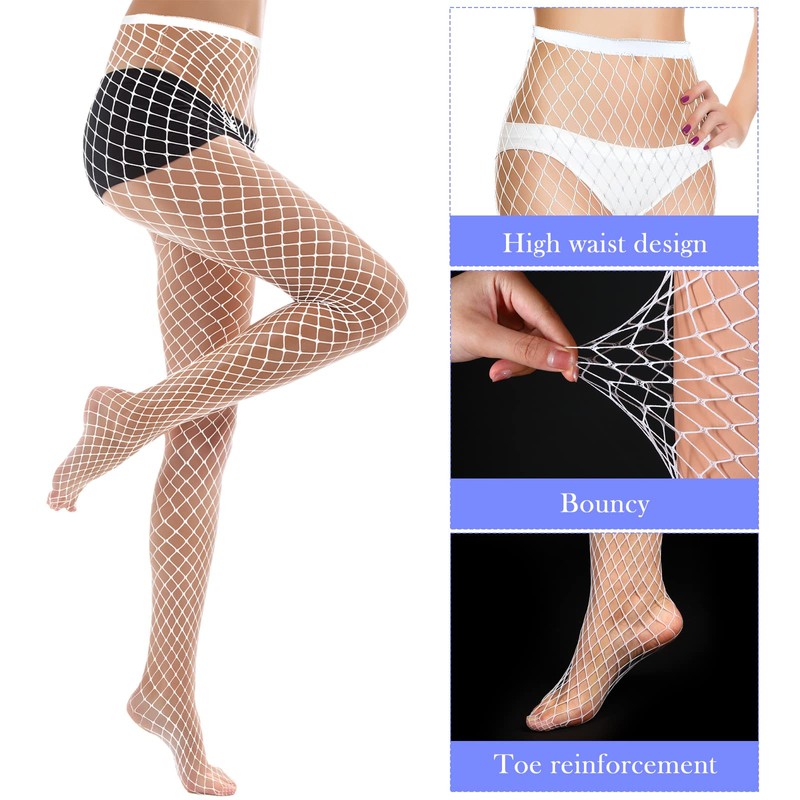 Hercicy Glow in the Dark Fishnet Stockings Hollow Fishnet Stockings