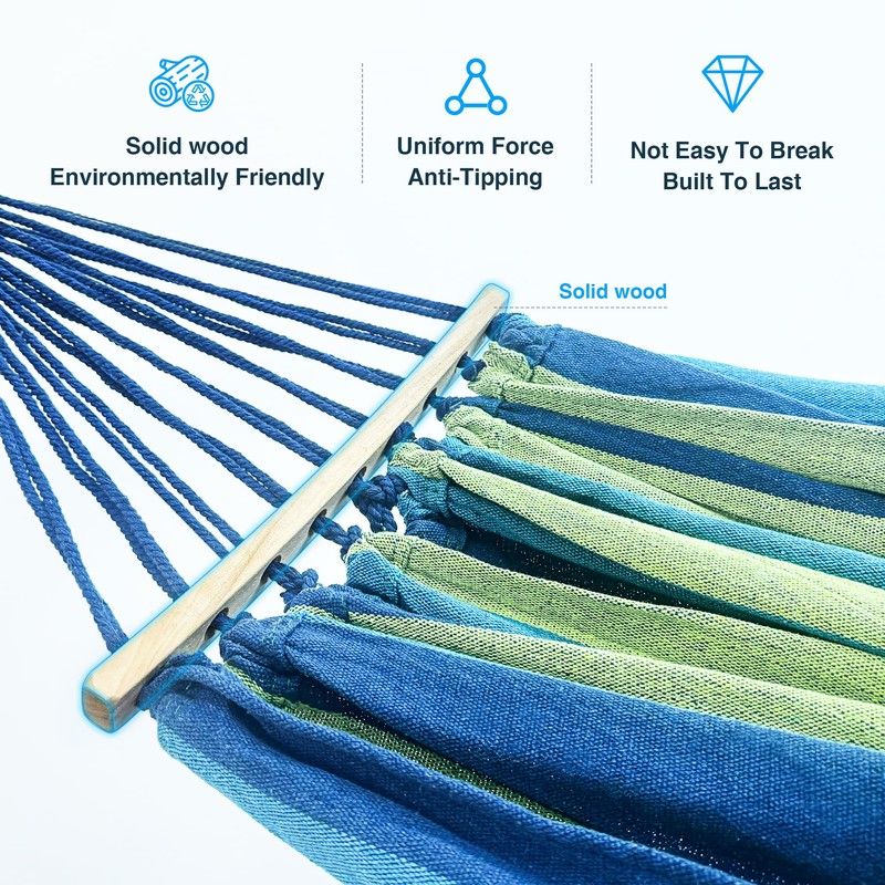 ANAGOO Double Hammock, Heavy Duty Portable, 500 lb Weight Capacity,