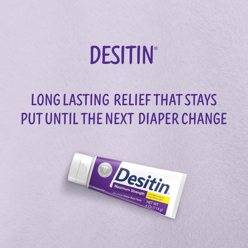 Desitin Maximum Strength Baby Diaper Rash Cream, 40% Zinc Oxide,