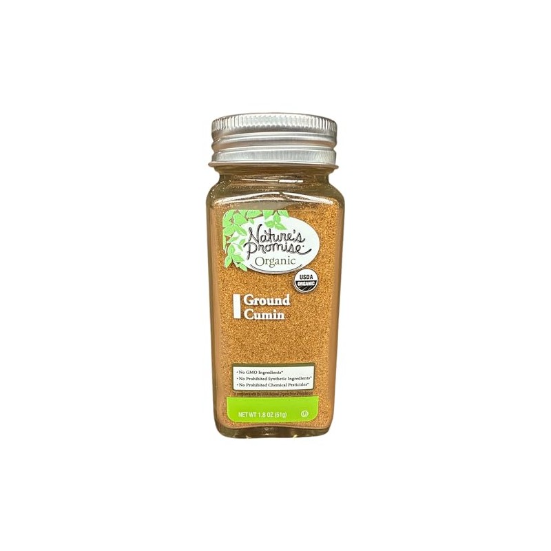 Nature’s Promise USDA Organic Ground Cumin Seasoning, 1.8 oz (Glass