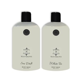 MANNISONS Body Wash 2-Pack Set - Sea-Drift/White Tea (16 fl oz/ea)