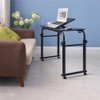 SanBouSi Overbed Table Bedside Desk Mobile Rolling Laptop Stand Tilting