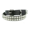Two Row Pyramid Stud Belt Made In USA Genuine Leather