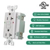 Wengart Weather-Resistant GFCI Outlet,Automatic Trip Protection,1pack,20Amp,125VAC 60Hz,Back &Side Wire,UL Certified,White