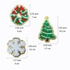 SaktopDeco 12 PCS Christmas Patches Gold Edges Iron On Patches
