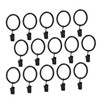 GRIRIW 40pcs Curtain Rings with Clips Drapery Rings for Easy