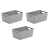 WHAM Studio Basket 4.02 Rectangular Cool Grey Plastic Storage Baskets