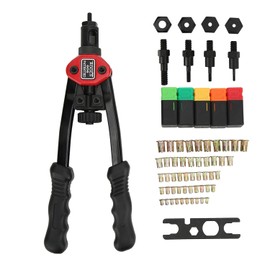 Juego de Herramientas para Tuercas de Remache, Herramienta de Tuerca de Remache Manual de 12 Pulgadas, Remachadora Manual, Herramientas de Remachado de Tuercas M3 M4 M5 M8, Tuerca de Tornillo para Aut
