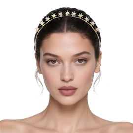 Coucoland Wedding Tiaras and Crowns - Bride Bridal Headband Princess Headpieces Prom Hair Accessories Star Pearl for Women