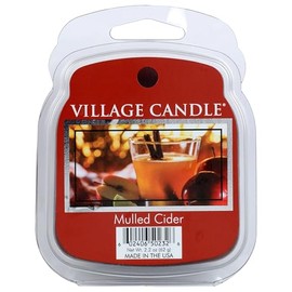 Village Candle Mulled Cider Wax Melts Flameless Fragrance, 2.2 Oz, Traditions Collection, Red