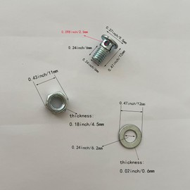 20 Set Silver Bike Brake Line, Bicycle Brake Cable Regulator, Resistant Clamp Lock Screw Bolt for Bicycle Motorcycle with Nuts and Washers