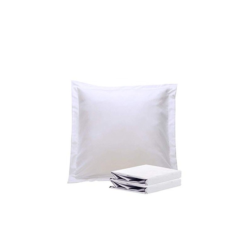 1000TC Luxury Ultra Soft Plain Colour Pillowcases (2 European Pillowcases
