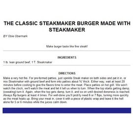Obie-Cue's Steakmaker - The Great Grilling Spice (4.8 oz)