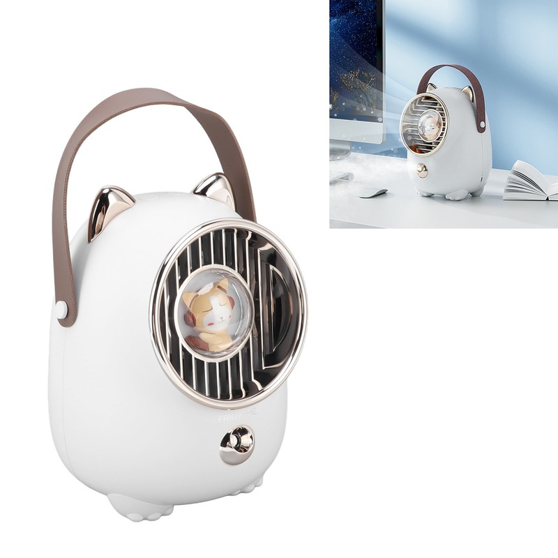 Air Conditioner Fan Multifunctional Portable 350ml Humidifying Spray Usb Rechargeable