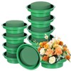 16 Pack Round Floral Foam with Bowls, Green Wet Flower