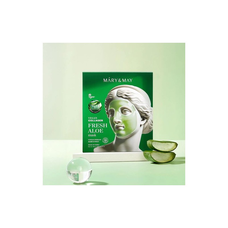 Mary&May [Mary&May]Vegan Collagen Fresh Aloe Mask (30g * 4ea)