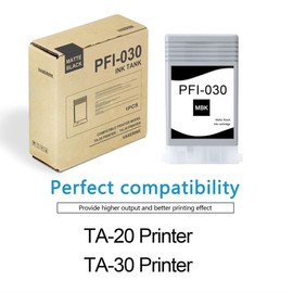 PFI-030 High Yield Ink Cartridge (1 Pack Matte Black) - VASRINK Compatible PFI-030 Ink Cartridge Replacement for Canon PFI-030MBK TA-20 TA-30 Printer