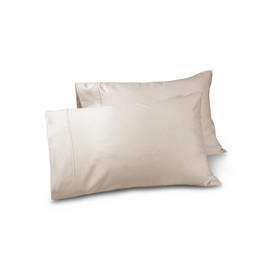 TRANQUIL NIGHTS - 600 Thread Count 100% Cotton Pillowcase Pair, 2-Piece Ivory, King Pillow Protector, Soft & Silky Sateen Weave Bed Pillow Cover, Fits Pillows Upto 20 x 40 inches