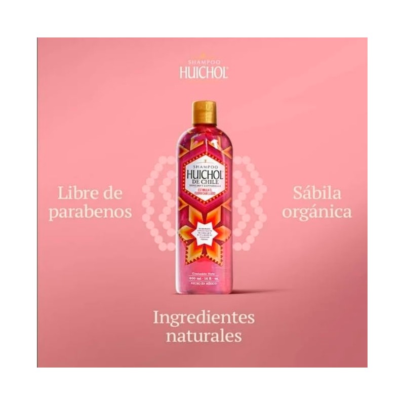 Shampoo Huichol De Chile, Romero Y Espinosilla 400 Ml (Pack