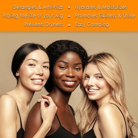 Awesome Human Hair Wig Care Set, Premium Shampoo & Leave in Conditioner, Detangles, Promotes Body & Volume, Silkiness & Shine, Easy Combing, 7 fl oz