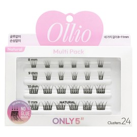 Ollio No Glue Eyelash Multipack Natural, 1 pc, colorless and unscented / Ollio 노글루 속눈썹 멀티팩 내추럴, 1개, 무색무향