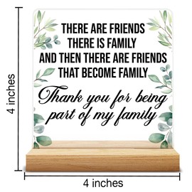 Friendship Gifts for Women Men Friends, Thank You Gifts for Friends Birthday, Gifts for BFF Bestie Soul Sister, Acrylic Desk Sign Decor