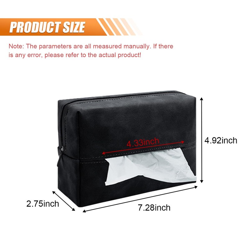Car Tissue Holder, Rectangular Tissues Box Cover, Back Seat Tissue