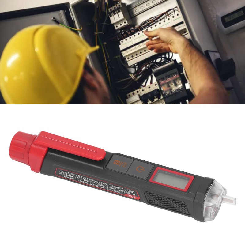 HT103 AC Voltage Tester Pen Waterproof Sound Light Alarm 12‑1000V