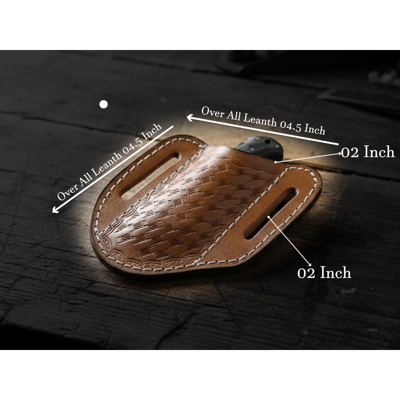 STIFF HIDES Handmade Leather Knife Sheath for Belt– Compact EDC