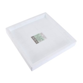 IWOWHERO Square Flowerpot Holder Tray Wheels Tempered Glass for Easy Plant Pot Movement