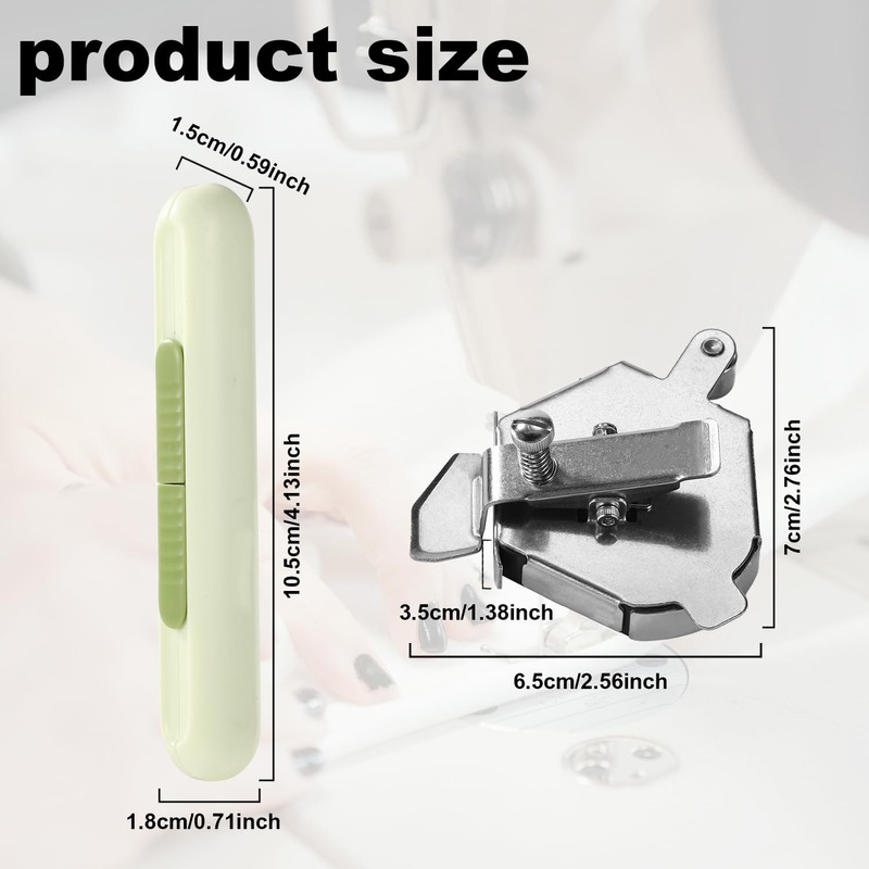 Multi-Purpose Magnetic Seam Guide for Sewing Machine with Threader, Stainless
