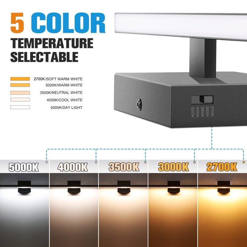 VOLISUN Modern Bathroom Vanity Light 31.5 inch, 18W Dimmable 5CCT