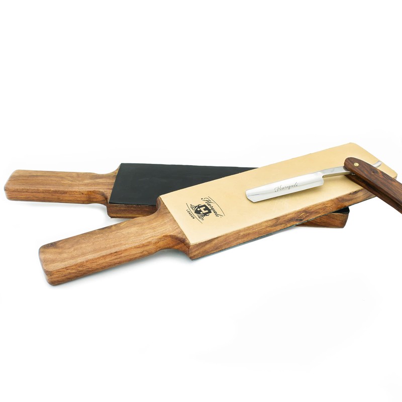Pure Rose Wood Handle Extra Wide Leather Stick 2 Sided