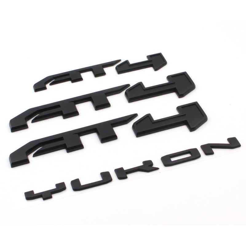 4PCS Set Door Rear AT4 Yukon Emblems Letters Compatible with