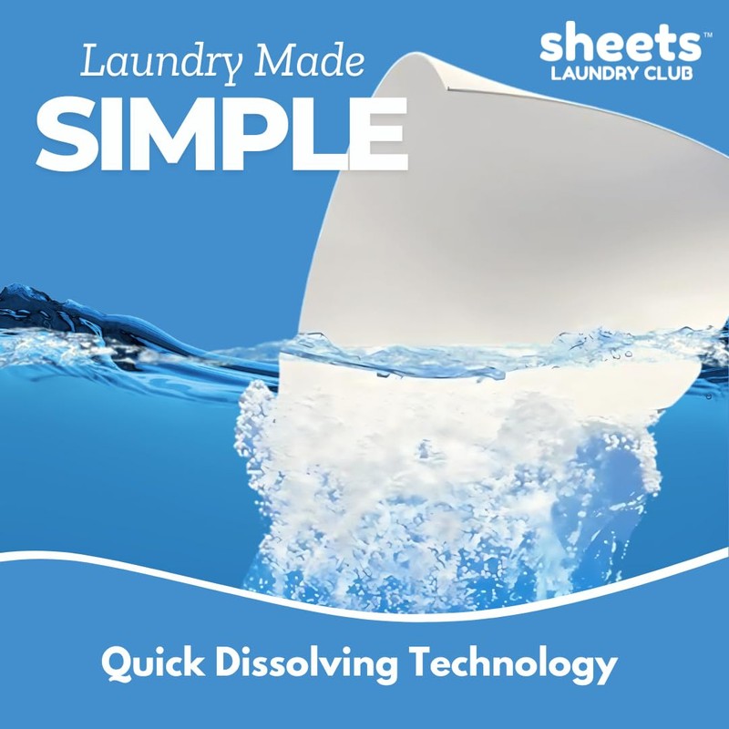 Sheets Laundry Club Laundry Detergent Sheets, 50 Pack (Up to