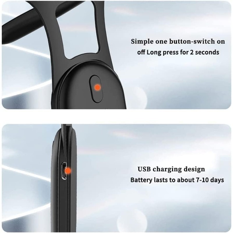 Mericle Ultrasonic Portable Lymphatic Soothing Body Shaping Neck Instrument (Black+Orange,one