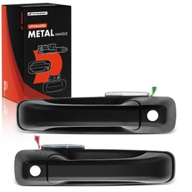 A-Premium Upgraded Metal Exterior Door Handles Compatible with Ram 1500 2011-2018, 1500 Classic 2019-2021, 2500, 3500, 4500, 5500 & Dodge Ram 1500 2500 3500, Textured Black, 2-PC Set, Front Side