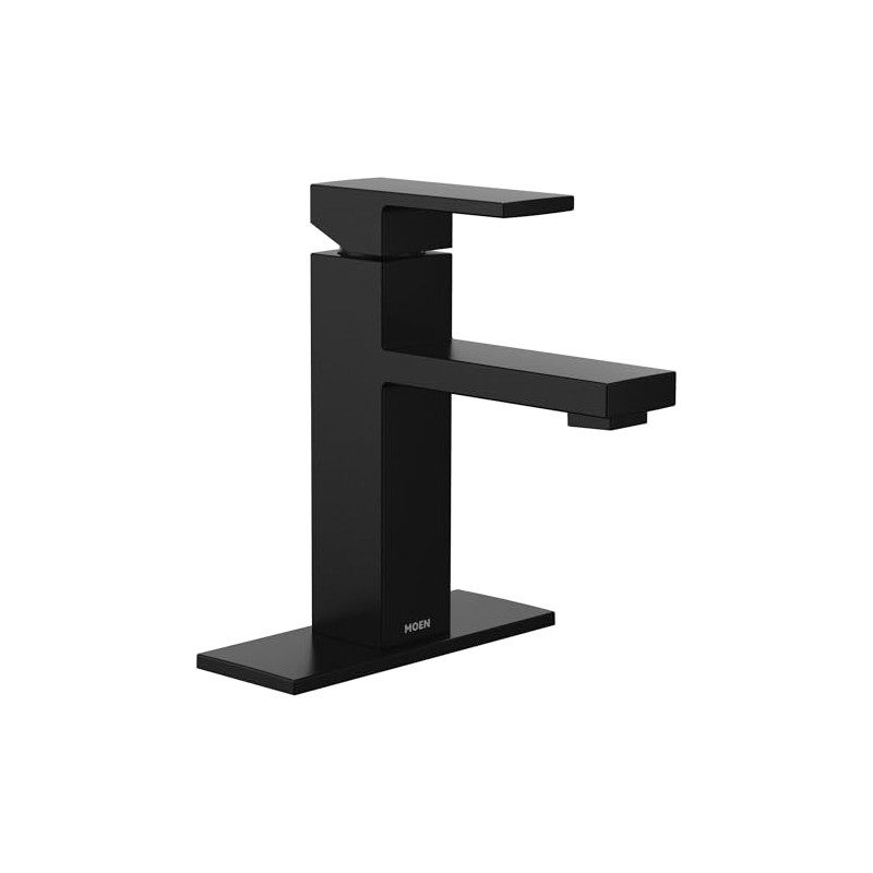 Moen Revyl Matte Black One-Handle Single Hole Modern Bathroom Sink