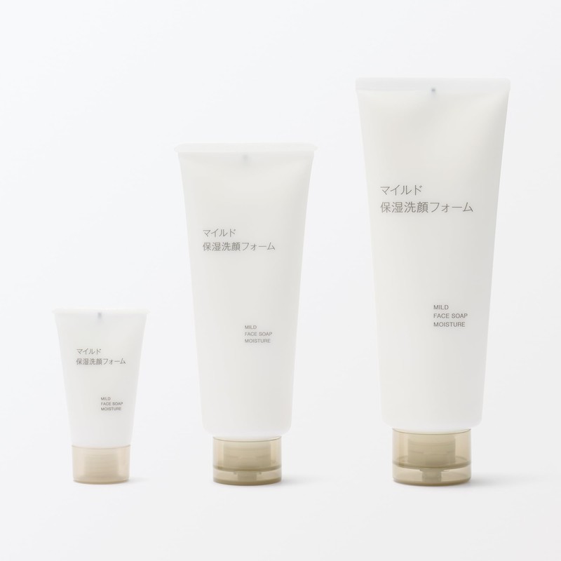 Muji 84464904 Mild Moisturizing Facial Wash Foam (Large Capacity), 7.7