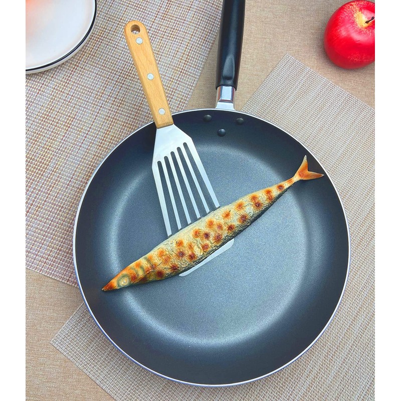 KLAQQED Fish Spatula Set for Nonstick Cookware Flexible Metal Fish
