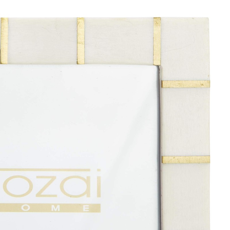 TOZAI Lines Set of 2 Brass Lines Photo Frames Includes