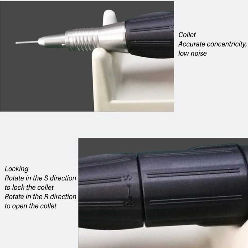 Micromotor Handle Micro Motor Handpiece CW CCW 35000RPM with Carbon
