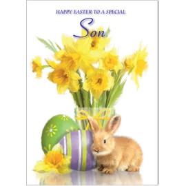 Son Easter Card - Medium Sized Card (A5 Size -148mm x 210mm) with Envelope