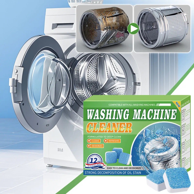 Tableta Limpiadora Efervescente Para Tambor De Lavado, 12 Un