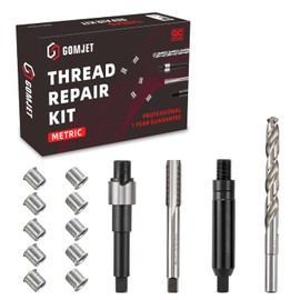 gomjet M10X1.25 Metric Thread Repair Kit, with M10X1.25X14MM Stainless Steel Insert Qty 10