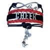 Cheer Charm Bracelet- Girls Infinity Love Adjustable Cheerleading Jewelry in