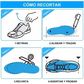 Plantillas de Gel Silicon Masajeadora Ortopédica Descanso Recortables 2 Pares (S - Chica)