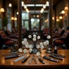 10Pcs Silver Hair Scissors Rubber Silencer Rubber Muffler Hair Scissor