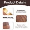 DAJASD Ashtray with Lid, Stainless Steel Walnut Windproof Ashtray Anti-Fly